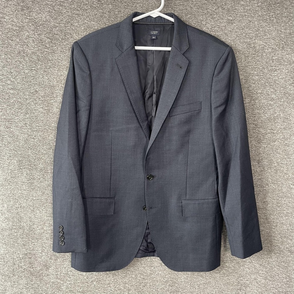 J.Crew Ludlow Suit Jacket Mens 40R Gray Wool Slim Tollegno 1900‎ Two Button